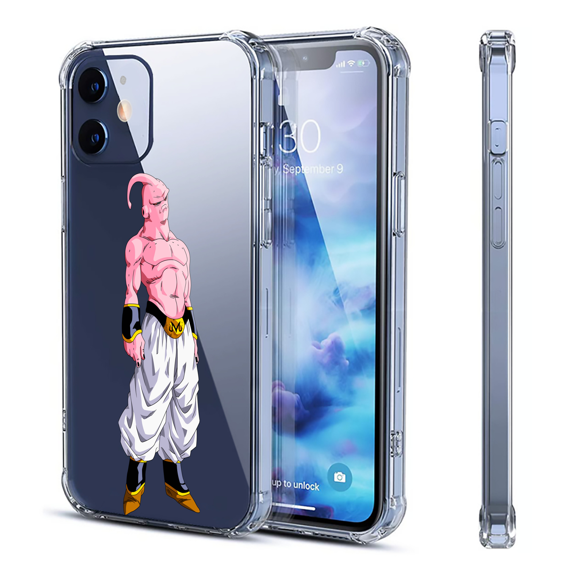（画像用） ドラゴンボール 魔人ブウ DRAGON BALL Majin Buu 【iPhone 12シリーズ対応】透明スマホケース（クリアソフトケース）